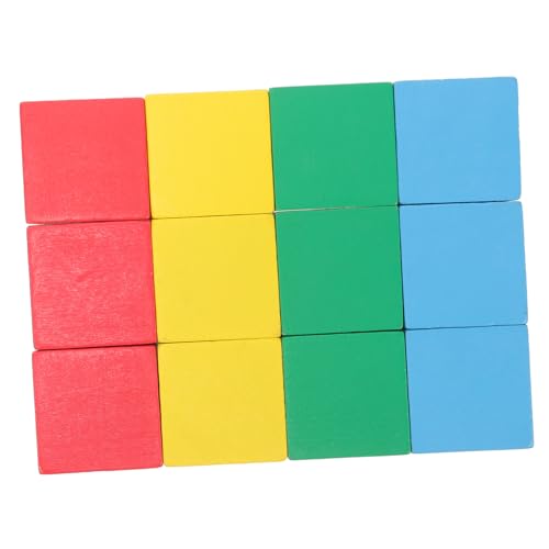 KONTONTY 12 Stück Teiliges Bunter Kleiner Holzbausteine aus Buchenholz Quadratische Geometrische Bausteine für Kreatives Bauen Fördert Feinmotorik und Hand Auge Koordination bei Kindern KONTONTY 12 Stück Teiliges Bunter Kleiner Holzbausteine aus Buchenholz Quadratische Geometrische Bausteine für Kreatives Bauen Fördert Feinmotorik und Hand Auge Koordination bei Kindern von KONTONTY