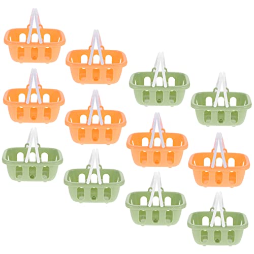 KONTONTY 12 Stück Teiliges Einkaufskorb Dekoration Realistische Mini Basket für Miniaturhäuser und DIY Projekte Kinderfreundliches Plastikmaterial KONTONTY 12 Stück Teiliges Einkaufskorb Dekoration Realistische Mini Basket für Miniaturhäuser und DIY Projekte Kinderfreundliches Plastikmaterial von KONTONTY