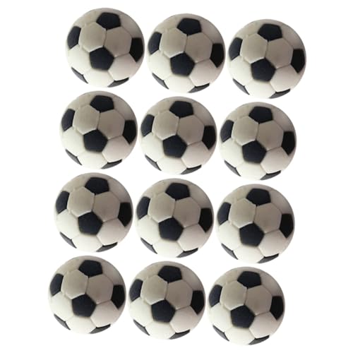 KONTONTY 12 Stück Teiliges Mini Fußball Realistische Fußbälle für Puppenhäuser und Kreative Szenen Deko für Kinderzimmer Fantasie von KONTONTY