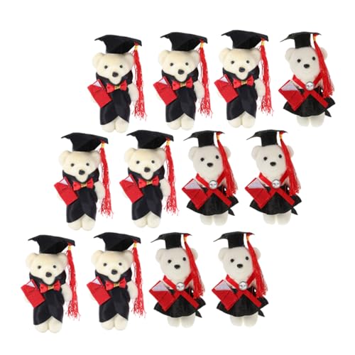 KONTONTY 12 Stück Teiliges Mini Plüsch Doktorbären mit Doktorhut DIY Blumenstrauß Material Kreative Abschlussdekoration für Sträuße zur Abschlussfeier KONTONTY 12 Stück Teiliges Mini Plüsch Doktorbären mit Doktorhut DIY Blumenstrauß Material Kreative Abschlussdekoration für Sträuße zur Abschlussfeier von KONTONTY