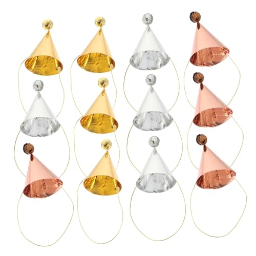 KONTONTY 12 Stück Teiliges Partyhüte aus Umweltfreundlichem Bunte Geburtstagskappen für Erwachsene Stilvolle Dekorative Partyhüte Silber Roségold und Gold für Geburtstagsfeiern und Motto KONTONTY 12 Stück Teiliges Partyhüte aus Umweltfreundlichem Bunte Geburtstagskappen für Erwachsene Stilvolle Dekorative Partyhüte Silber Roségold und Gold für Geburtstagsfeiern und Motto von KONTONTY