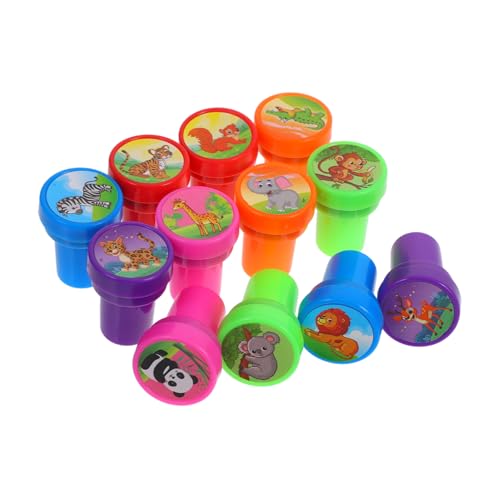 KONTONTY 12 Stück Teiliges Set Selbstfärbende Stempel mit Niedlichen Cartoon Tieren für Kreative Bastelprojekte Mitgebsel für Kindergeburtstage und Schulaktivitäten KONTONTY 12 Stück Teiliges Set Selbstfärbende Stempel mit Niedlichen Cartoon Tieren für Kreative Bastelprojekte Mitgebsel für Kindergeburtstage und Schulaktivitäten von KONTONTY