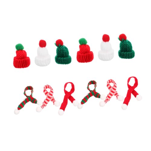 KONTONTY 12 Stück Mini-strickmützen Mini-schals Für Basteln Weihnachtsdeko DIY-Accessoires Zylinder Und Mützen Zum Dekorieren KONTONTY 12 Stück Mini-strickmützen Mini-schals Für Basteln Weihnachtsdeko DIY-Accessoires Zylinder Und Mützen Zum Dekorieren von KONTONTY