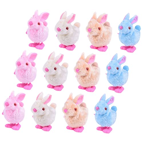 KONTONTY 12 -propcs Landen Hasen Cartoon Springen Kaninchen Plüsch Wind Up Rabbit Party Wind -up -Spielzeug von KONTONTY