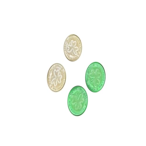 KONTONTY 120st Irland Münzspielzeug Glücklich Green Leaf Spielzeug St Patricks Day Party Favors Kleeblatt Irische Partei Liefert Irisches Münzspielzeug Shamrock Liefert Münze Requisiten von KONTONTY