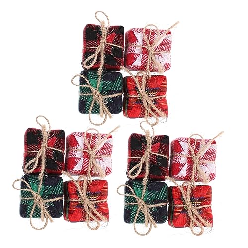KONTONTY 12 Stück Miniatur Box Ornament Weihnachten Puppenhaus- Mini-Boxen Ornamente-Set Sicheres Schaumstoff-stoffmaterial KONTONTY 12 Stück Miniatur Box Ornament Weihnachten Puppenhaus- Mini-Boxen Ornamente-Set Sicheres Schaumstoff-stoffmaterial von KONTONTY