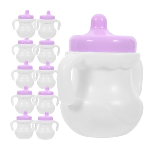 KONTONTY 12St Babyflasche kinderflaschen Chilli Bottles babybrause puppenhauszubehör Spielzeugzubehör Babypuppenflaschen für Puppenmilchflaschen Puppenhaus Plastik von KONTONTY
