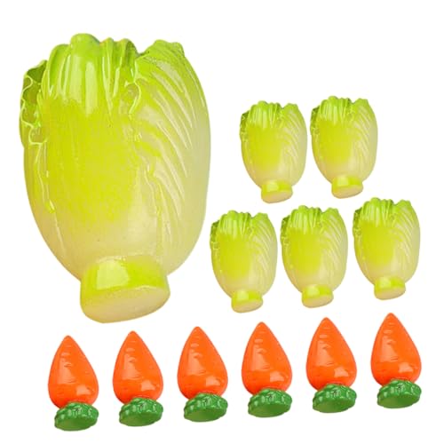 KONTONTY 12St simuliertes Gemüse Film Requisiten fensterdekoration Puppenhausgemüse Stellen Sie Sich vor, Sie Spielen Küchenessen gemüseerde Möhren künstliches Gemüse Küchenmodelldekoration von KONTONTY