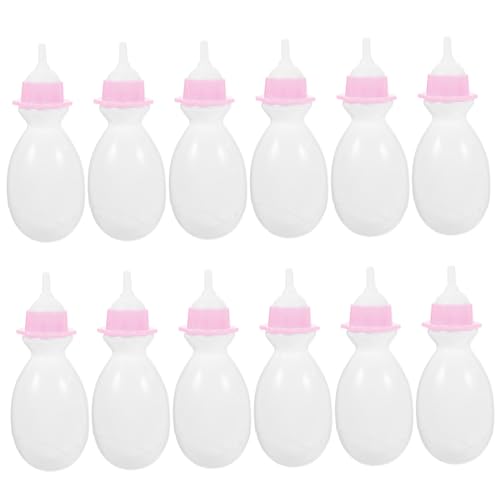KONTONTY 12 Stück Kunststoff Milchflaschen Für Babypuppen Kleine Spielzeugflaschen Puppenhaus Zubehör Rollenspiel Für Kinder KONTONTY 12 Stück Kunststoff Milchflaschen Für Babypuppen Kleine Spielzeugflaschen Puppenhaus Zubehör Rollenspiel Für Kinder von KONTONTY