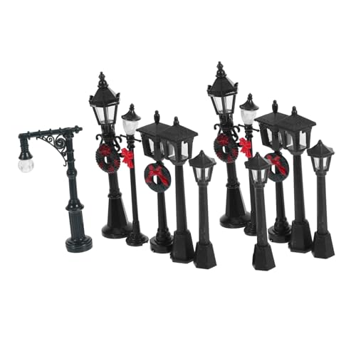 KONTONTY 12Stücke Straßenlaternen Puppenhaus Zubehör Detailreiche Mini Lampen Für Miniaturmodelle Für Puppenhäuser Und Modelleisenbahnen Gemischte Stile von KONTONTY