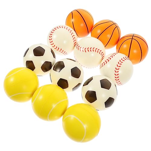 KONTONTY 12Stücke Teiliges Stressball Mit Basketbällen Und Baseballs Quetschspielzeug Für Erwachsene Zur Stressbewältigung Für Partys von KONTONTY