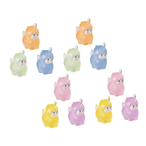 KONTONTY 12pcs Mini Harz Alpaka -Ornamente Luminous Micro Landscape Dekorationen Süßes Glühen in Den Dunklen Alpaka -Figuren Für Dollhouse Garden KONTONTY 12pcs Mini Harz Alpaka -Ornamente Luminous Micro Landscape Dekorationen Süßes Glühen in Den Dunklen Alpaka -Figuren Für Dollhouse Garden von KONTONTY