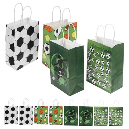 KONTONTY 12pc Fußball Party Favors Jungen Und Mädchen Geburtstag Dekorationen Geschenkpapier Fußball Candy Taschen von KONTONTY