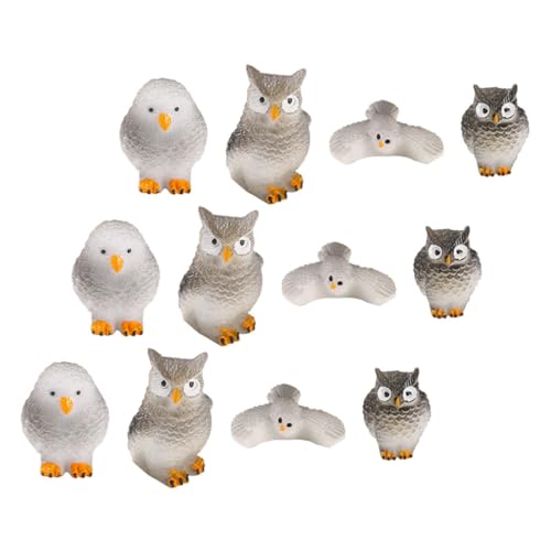 KONTONTY Miniatur-eulenfiguren Aus Kunstharz 12-teilige Mini-eulenfigur Für Schreibtischornament Und Garten-Dekoration KONTONTY Miniatur-eulenfiguren Aus Kunstharz 12-teilige Mini-eulenfigur Für Schreibtischornament Und Garten-Dekoration von KONTONTY
