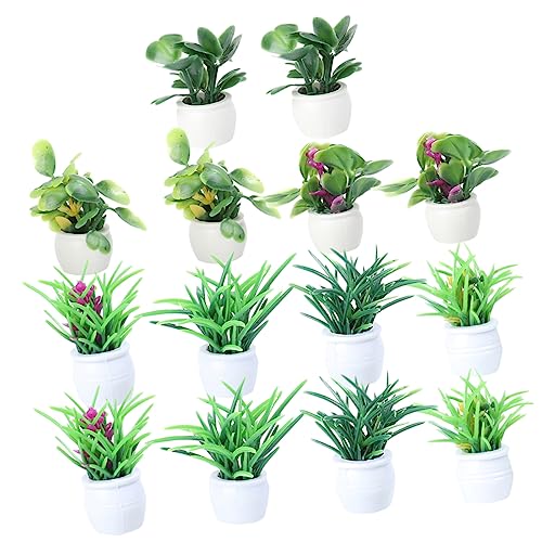 KONTONTY 14 Stück Mini-Topflandschaft kunstpflanze kunstplflanze Artificial Plant Modellbau Zubehör Modellbau Landschaft künstlich drinnen klein Mini Bonsai Puppenhaus-Bonsai- Plastik KONTONTY 14 Stück Mini-Topflandschaft kunstpflanze kunstplflanze Artificial Plant Modellbau Zubehör Modellbau Landschaft künstlich drinnen klein Mini Bonsai Puppenhaus-Bonsai- Plastik von KONTONTY