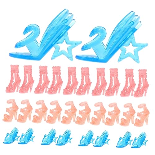 KONTONTY 15 Paare Für Jungen Und Mädchen Dekoratives Puppenschuh-Set Simulation Winziger Schuhe Für Kinder Handgefertigt Kreatives Früherziehungsspielzeug von KONTONTY