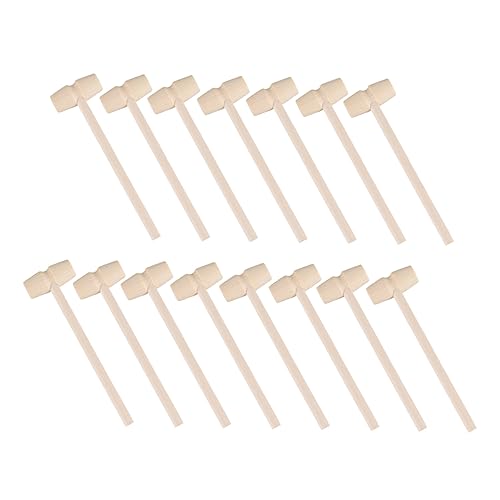 KONTONTY 15 Stück Kleine Hammerspielzeug Mini-holzhammer Lernen Kinderhammer Kleinkind Hämmert Hämmerndes Kid Hammering Toys Hölzern von KONTONTY