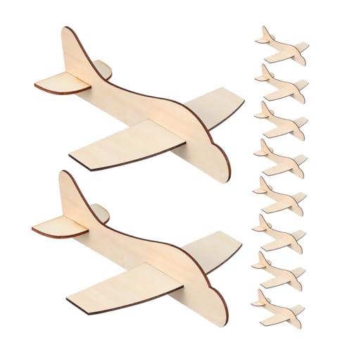 KONTONTY 15 Stück Modellflugzeug aus Holz kleines Spielzeugflugzeug aus Holz Segelflugzeuge für Flugzeugwerfer- Flugzeug-Gastgeschenke Holzflugzeug Beige KONTONTY 15 Stück Modellflugzeug aus Holz kleines Spielzeugflugzeug aus Holz Segelflugzeuge für Flugzeugwerfer- Flugzeug-Gastgeschenke Holzflugzeug Beige von KONTONTY