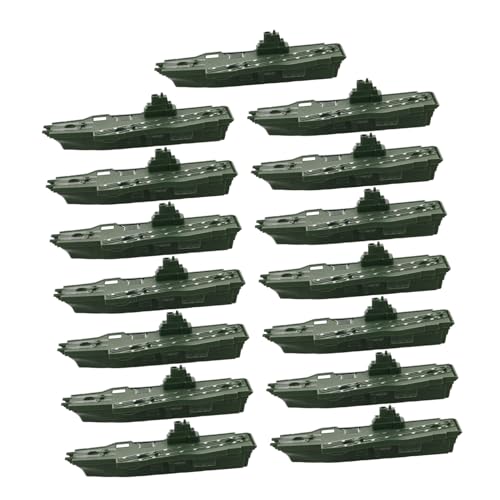 KONTONTY 15 Stück Teiliges Flugzeugträger Modellset Realistische Schiff Miniatur Detailgetreues Kunststoffspielzeug für Sandtisch Pädagogisches Kriegsschiff für Familien Sammler und Diorama von KONTONTY
