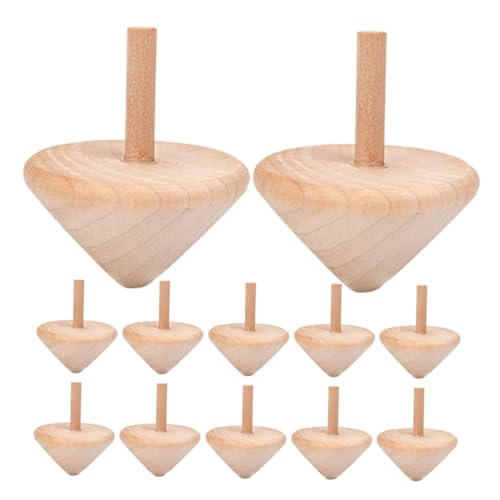 KONTONTY 15 Stück Teiliges Holz zum Selbstgestalten Nachhaltiges Stabiles Drehspielzeug für Motorische Handliche für Unterwegs für und Lernspiele von KONTONTY