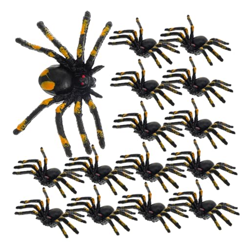 KONTONTY 15 Stück Teiliges Realistische Halloween Spinnen Deko Kleine Simulation Spinnen aus Robustem Vielseitig für Party Theater Gruselstreiche Horror Requisiten für Karneval und Kostüme von KONTONTY