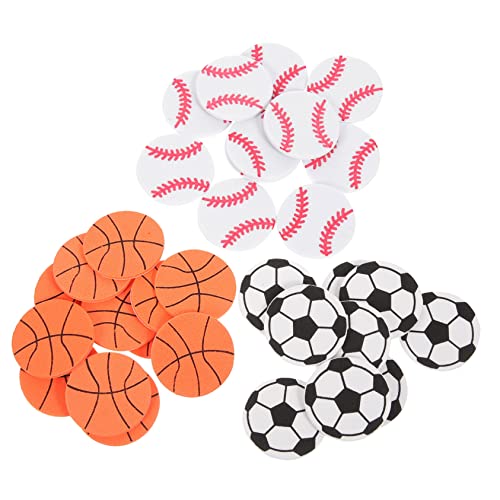 KONTONTY 150 Blatt Aufkleber Für Sportbälle Fensteraufkleber Bastelbedarf Für Schultafel-Aufkleber Heimdekoration Abziehbilder Bastelaufkleber Sportball-formaufkleber Schwamm KONTONTY 150 Blatt Aufkleber Für Sportbälle Fensteraufkleber Bastelbedarf Für Schultafel-Aufkleber Heimdekoration Abziehbilder Bastelaufkleber Sportball-formaufkleber Schwamm von KONTONTY