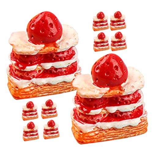 KONTONTY Realistischer Künstlicher Erdbeerkuchen Miniatur 15-teiliges Set Kuchen-Requisiten Für Miniatur-küche Fotostudio Und Dekoration KONTONTY Realistischer Künstlicher Erdbeerkuchen Miniatur 15-teiliges Set Kuchen-Requisiten Für Miniatur-küche Fotostudio Und Dekoration von KONTONTY