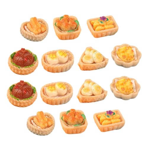 KONTONTY Lebendige Miniatur-lebensmittelspielzeug 15 Stück Harz-Snack-Modelle Für Puppenhaus-Dekorationen Mini-basteldekore KONTONTY Lebendige Miniatur-lebensmittelspielzeug 15 Stück Harz-Snack-Modelle Für Puppenhaus-Dekorationen Mini-basteldekore von KONTONTY