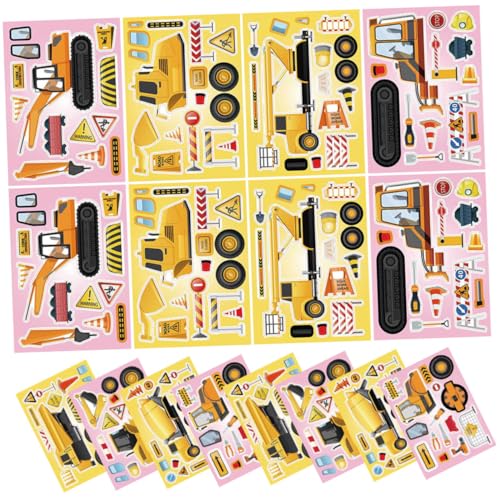 KONTONTY LKW-Aufkleber-Set 16 Bögen Puzzle-Aufkleber Entzückende LKW-Puzzle-Aufkleber Lustige Party- KONTONTY LKW-Aufkleber-Set 16 Bögen Puzzle-Aufkleber Entzückende LKW-Puzzle-Aufkleber Lustige Party- von KONTONTY