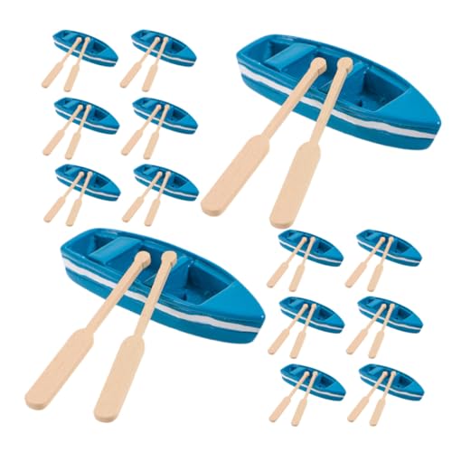 KONTONTY 16 Satz Teiliges Miniatur-kanu Langlebigem Harz und Holz mit Paddeln Dekorative Küsten Mini-Boot-Modelle für DIY-ozeanszenen Bastelfreunde Wohn Bürodekoration KONTONTY 16 Satz Teiliges Miniatur-kanu Langlebigem Harz und Holz mit Paddeln Dekorative Küsten Mini-Boot-Modelle für DIY-ozeanszenen Bastelfreunde Wohn Bürodekoration von KONTONTY