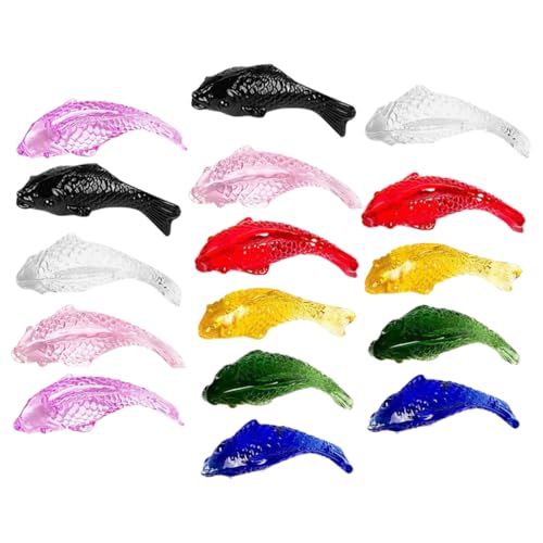 KONTONTY 16 Stück Fischverzierung Aus Glas Kleiner Fisch Winzige Fische Fischstäbchen Harzfiguren Fisch-Cupcake-Topper Falsches Tiere Aus Glas Kleine Harztiere Koi Weißer Kristall KONTONTY 16 Stück Fischverzierung Aus Glas Kleiner Fisch Winzige Fische Fischstäbchen Harzfiguren Fisch-Cupcake-Topper Falsches Tiere Aus Glas Kleine Harztiere Koi Weißer Kristall von KONTONTY