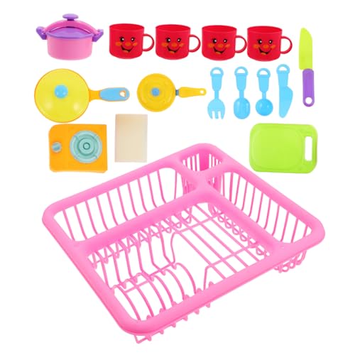 KONTONTY 16-teiliges Spielküchen-spülbecken-spielzeugset Für Kinder Rollenspiel-kochspielzeug Realistische Utensilien Zubehör Für Jungen Und Mädchen von KONTONTY