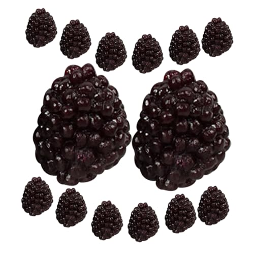 KONTONTY 16St Simulationsfruchtmodell Baum realistisch künstlich Himbeeren künstliche Fruchtmodelle Dekoration mit künstlichen Früchten Fruchtmodelle Zeigen künstliche Früchte PVC Black von KONTONTY