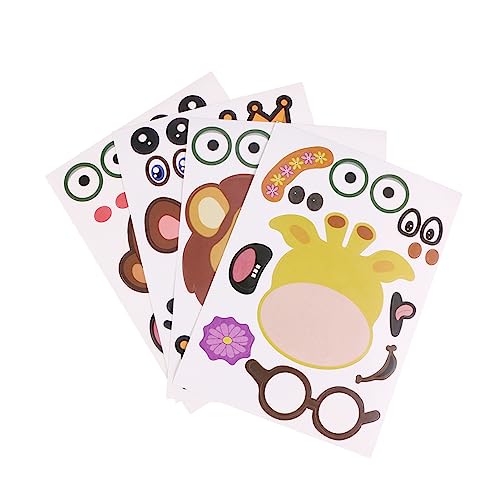 KONTONTY Vinyl-Aufkleber Für Jungen Und Mädchen 16 Stück Cartoon-Tier-Aufkleber Für Spiele Sammelalben Dekoration von KONTONTY