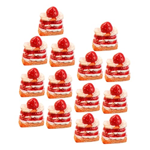 KONTONTY Künstliche Erdbeerkuchen Requisiten 16pcs Lebensechte Dessert Modell Für Küche Decor Party Zubehör KONTONTY Künstliche Erdbeerkuchen Requisiten 16pcs Lebensechte Dessert Modell Für Küche Decor Party Zubehör von KONTONTY