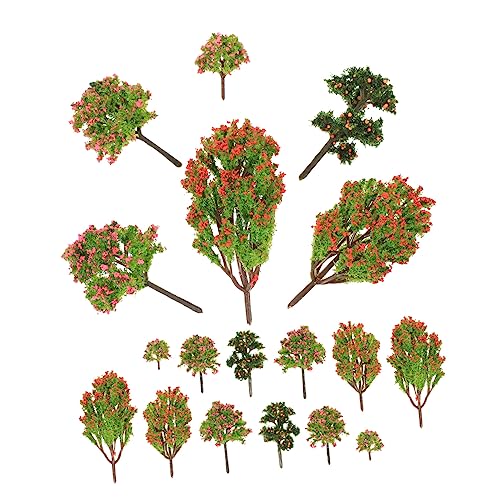 KONTONTY 18 STK Mikrolandschaftssimulationsbaum Mini-baumspitze Minibäume Basteln Baum Erleuchten Mini-weihnachtsbäume Mini Gefälschter Baum Künstlicher Baum Modellbäume Miniatur Plastik von KONTONTY
