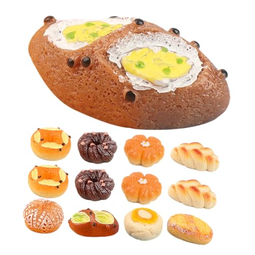 KONTONTY 18 Stück Miniatur-simulationsbrot Aus Harz Bäckereibrot Mini-hausbrot Dekorationszubehör Puppenhaus Lebensmittelzubehör KONTONTY 18 Stück Miniatur-simulationsbrot Aus Harz Bäckereibrot Mini-hausbrot Dekorationszubehör Puppenhaus Lebensmittelzubehör von KONTONTY