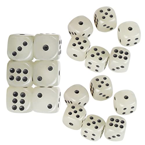 KONTONTY 18 Stücke Würfel Tisch Brettspiel Würfel Mathematik Lehre Würfel Sicher Acryl Material Für Parteien von KONTONTY