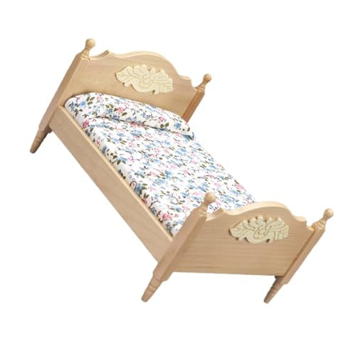 KONTONTY 1Pc Miniatur Doppelbett Für Puppenhaus öbel Mini Bett Modell Zur Dekoration Von Spielzeughäusern Ideal Für ädchen Und Kreative Spielwelten KONTONTY 1Pc Miniatur Doppelbett Für Puppenhaus öbel Mini Bett Modell Zur Dekoration Von Spielzeughäusern Ideal Für ädchen Und Kreative Spielwelten von KONTONTY