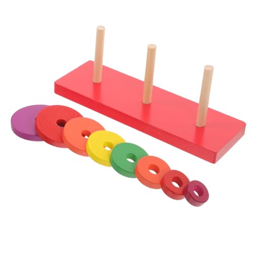 KONTONTY 1Satz Bunte Holzring Stapelturm Entwicklungspädagogisches für Fördert und Größenerkennung Hand Auge Koordination Robuste Konstruktion Sicher und Langlebig KONTONTY 1Satz Bunte Holzring Stapelturm Entwicklungspädagogisches für Fördert und Größenerkennung Hand Auge Koordination Robuste Konstruktion Sicher und Langlebig von KONTONTY
