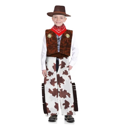 KONTONTY 1Satz Cowboy Kostüm für Stilvolles Teiliges für Halloween und Feste Outfit für Jungen Hemd Weste und Hut Einfach Anzuziehen Modisches Design für Kleine KONTONTY 1Satz Cowboy Kostüm für Stilvolles Teiliges für Halloween und Feste Outfit für Jungen Hemd Weste und Hut Einfach Anzuziehen Modisches Design für Kleine von KONTONTY