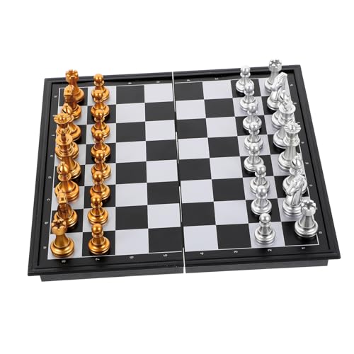 KONTONTY 1Satz Faltbares Magnetisches Schachspiel Tragbares Schachbrett für Reisen Intelligentes Strategiespiel für Erwachsene Design für Einfache Lagerung und Transport KONTONTY 1Satz Faltbares Magnetisches Schachspiel Tragbares Schachbrett für Reisen Intelligentes Strategiespiel für Erwachsene Design für Einfache Lagerung und Transport von KONTONTY