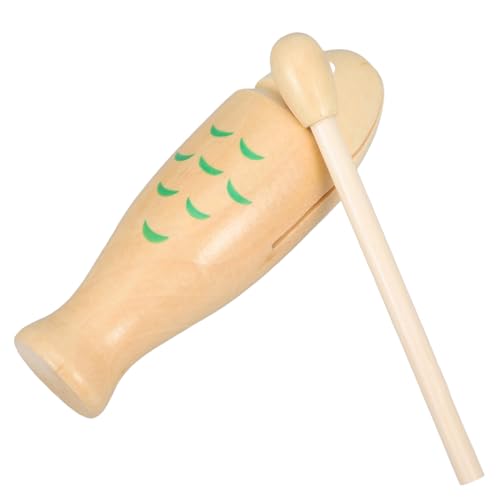KONTONTY 1Satz Holz Guiro für Musikinstrument aus Holz Fischform Schlaginstrument für Kleinkinder Fördert Musikalische Fähigkeiten und Kreativität Musikunterricht von KONTONTY