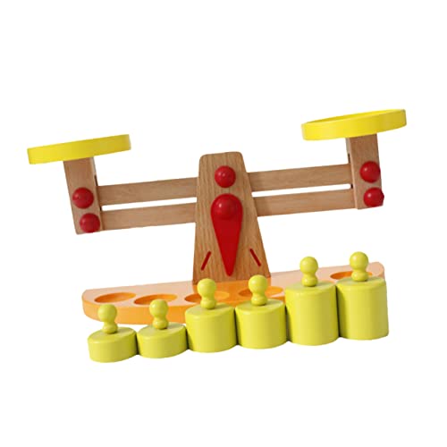 KONTONTY 1Satz Holz Lernspielzeug Kreative Waagschale für Pädagogisches Gleichgewicht und Konzentration Sicher und Langlebig für Frühe Bildung und Spielspaß von KONTONTY