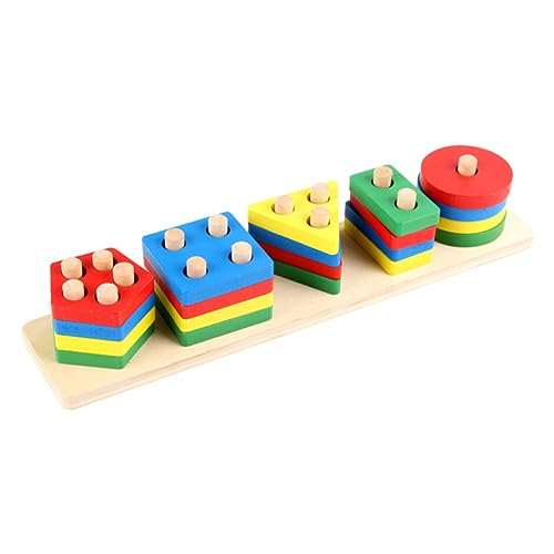 KONTONTY 1Satz Holzsortierspielzeug für Kleinkinder Montessori Lernspielzeug mit Geometrischen Formen und Farben für Jährige Fördert Motorik und Farberkennung Perfektes KONTONTY 1Satz Holzsortierspielzeug für Kleinkinder Montessori Lernspielzeug mit Geometrischen Formen und Farben für Jährige Fördert Motorik und Farberkennung Perfektes von KONTONTY