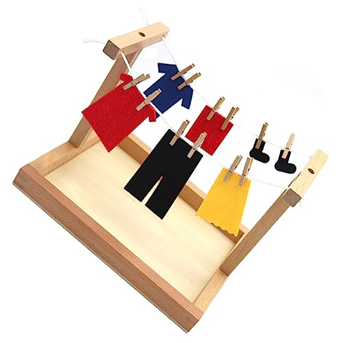 KONTONTY 1Satz Holzspielzeug für Lernspielzeug zum Aufhängen von Kleidung Montessori für Kreative Spielstunden für Geburtstage und Feste Kompakt und Leicht KONTONTY 1Satz Holzspielzeug für Lernspielzeug zum Aufhängen von Kleidung Montessori für Kreative Spielstunden für Geburtstage und Feste Kompakt und Leicht von KONTONTY