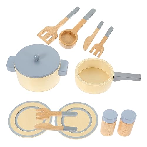 KONTONTY 1Satz Kochgeschirr Spielzeugset aus Holz für Kreatives Rollenspiel Kochgeschirr Leicht und Tragbar Fördert Fantasie und Koordination für Drinnen und Draußen KONTONTY 1Satz Kochgeschirr Spielzeugset aus Holz für Kreatives Rollenspiel Kochgeschirr Leicht und Tragbar Fördert Fantasie und Koordination für Drinnen und Draußen von KONTONTY