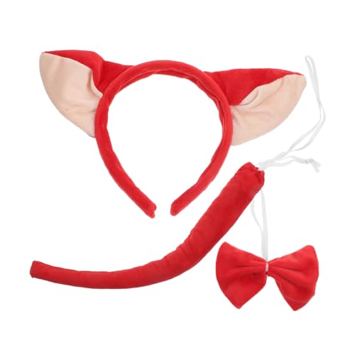 KONTONTY 1Satz Kostümset für Teiliges Cosplay Zubehör mit Fuchsohren und Fliege für Fasching Halloween und Partys Exquisites Design für Unvergessliche KONTONTY 1Satz Kostümset für Teiliges Cosplay Zubehör mit Fuchsohren und Fliege für Fasching Halloween und Partys Exquisites Design für Unvergessliche von KONTONTY