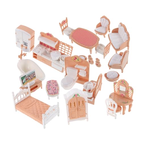 KONTONTY 1Satz Miniatur Puppenhaus Möbelset Teile Realistische Miniaturmöbel für Rollenspiele Schlafzimmer und Kreative Aktivitäten für Eltern Junge Mädchen Bindung von KONTONTY