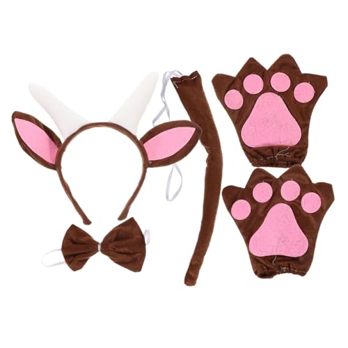 KONTONTY 1Satz Ziegenohren Haarband für Cosplay und Partys Flauschiges Stirnband mit Schleife für Mottopartys und Rollenspiele Kreative Foto Requisiten und Dekorationsaccessoires KONTONTY 1Satz Ziegenohren Haarband für Cosplay und Partys Flauschiges Stirnband mit Schleife für Mottopartys und Rollenspiele Kreative Foto Requisiten und Dekorationsaccessoires von KONTONTY